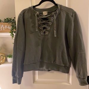 LA hearts army green sweatshirt